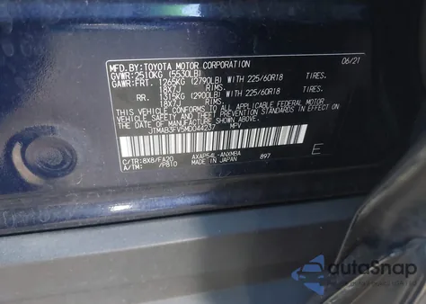 2021 Toyota Rav4 Prime Se из США, поврежденный, VIN JTMAB3FV5MD044237